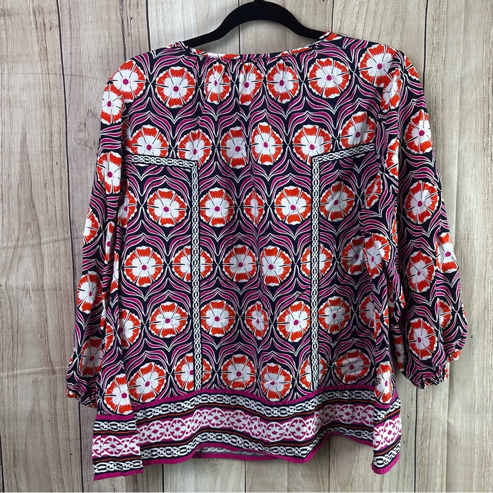 crown & ivy Vibrant Pink and Orange Blouse - Picture 7 of 7